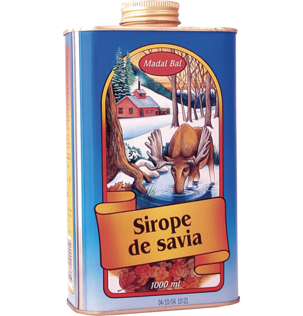 botella sirope de savia